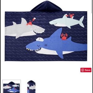 “Niko” embroidered Pottery Barn kids hooded towel